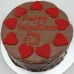 Chocolate Buttercream Icing with Love Hearts (D,V)